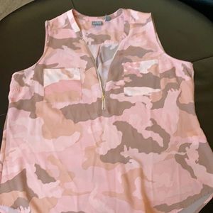NY & Company pink camo blouse (Soho Collection)